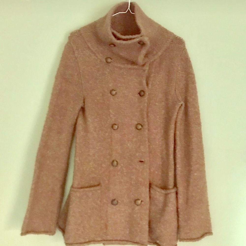 super warm & comfy double breasted sweater jacket
